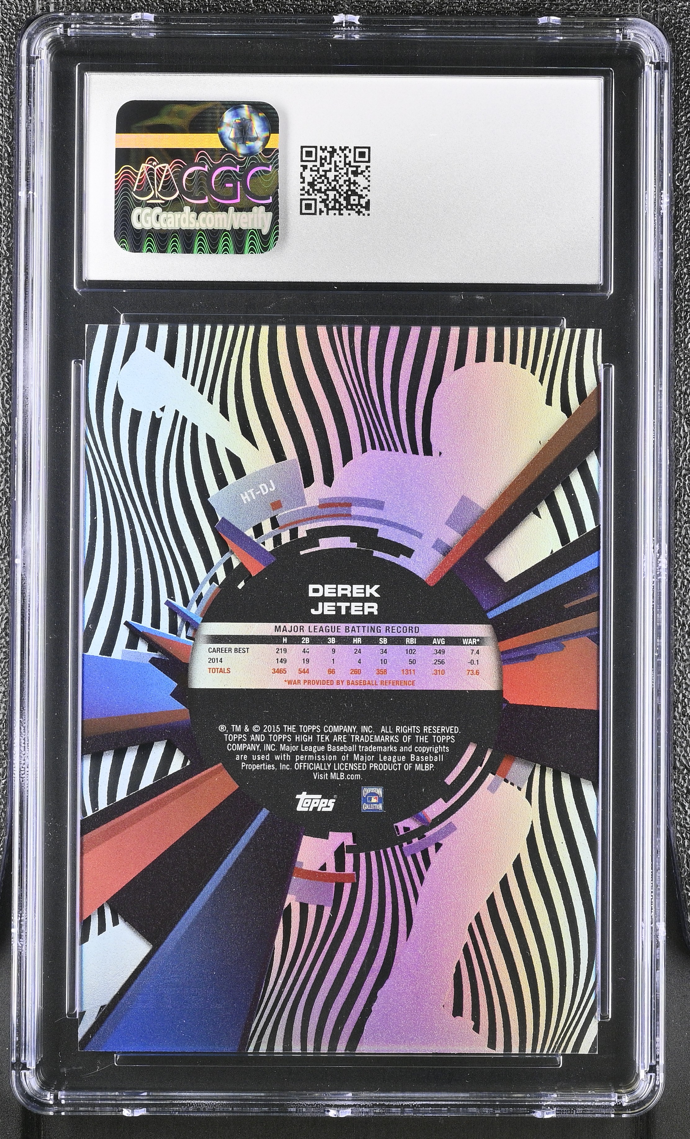 Derek Jeter 2015 Topps High Tek Pattern 1 #HT-DJ (CGC 8) at PristineAuction.com Derek Jeter 2015 Topps High Tek Pattern 1 #HT-DJ (CGC 8) at PristineAuction.com