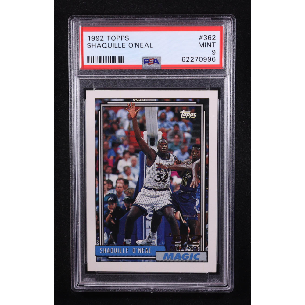 Shaquille O'Neal 1992-93 Topps #362 RC (PSA 9) at PristineAuction.com