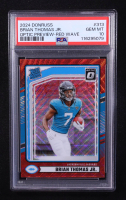 Brian Thomas Jr. 2024 Donruss Optic Rated Rookies Preview Red Wave #313 RC (PSA 10) at PristineAuction.com