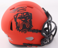 Johnny Manziel Signed Browns Rave Alternate Speed Mini Helmet (Beckett) at PristineAuction.com