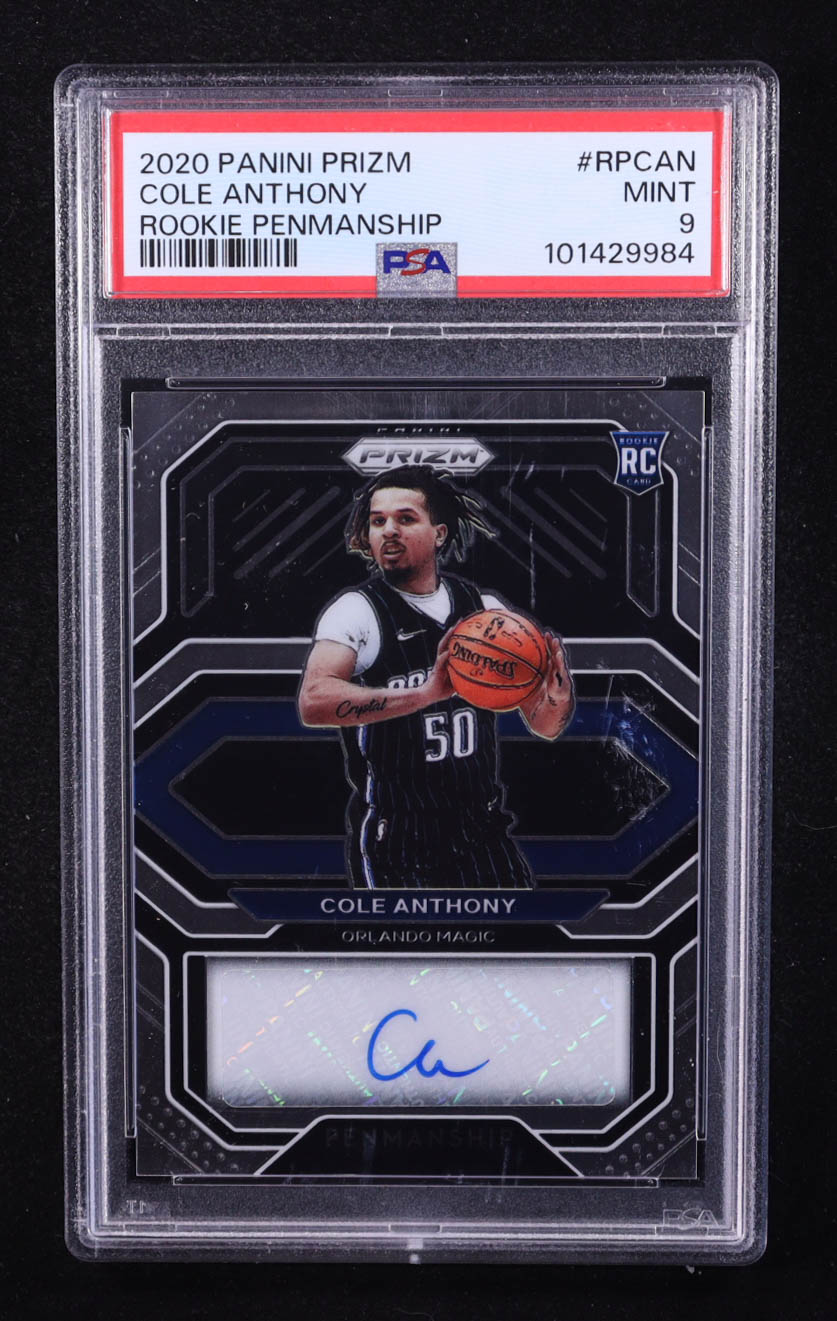 Cole Anthony 2020-21 Panini Prizm Rookie Penmanship #15 RC (PSA 9) at PristineAuction.com Cole Anthony 2020-21 Panini Prizm Rookie Penmanship #15 RC (PSA 9) at PristineAuction.com