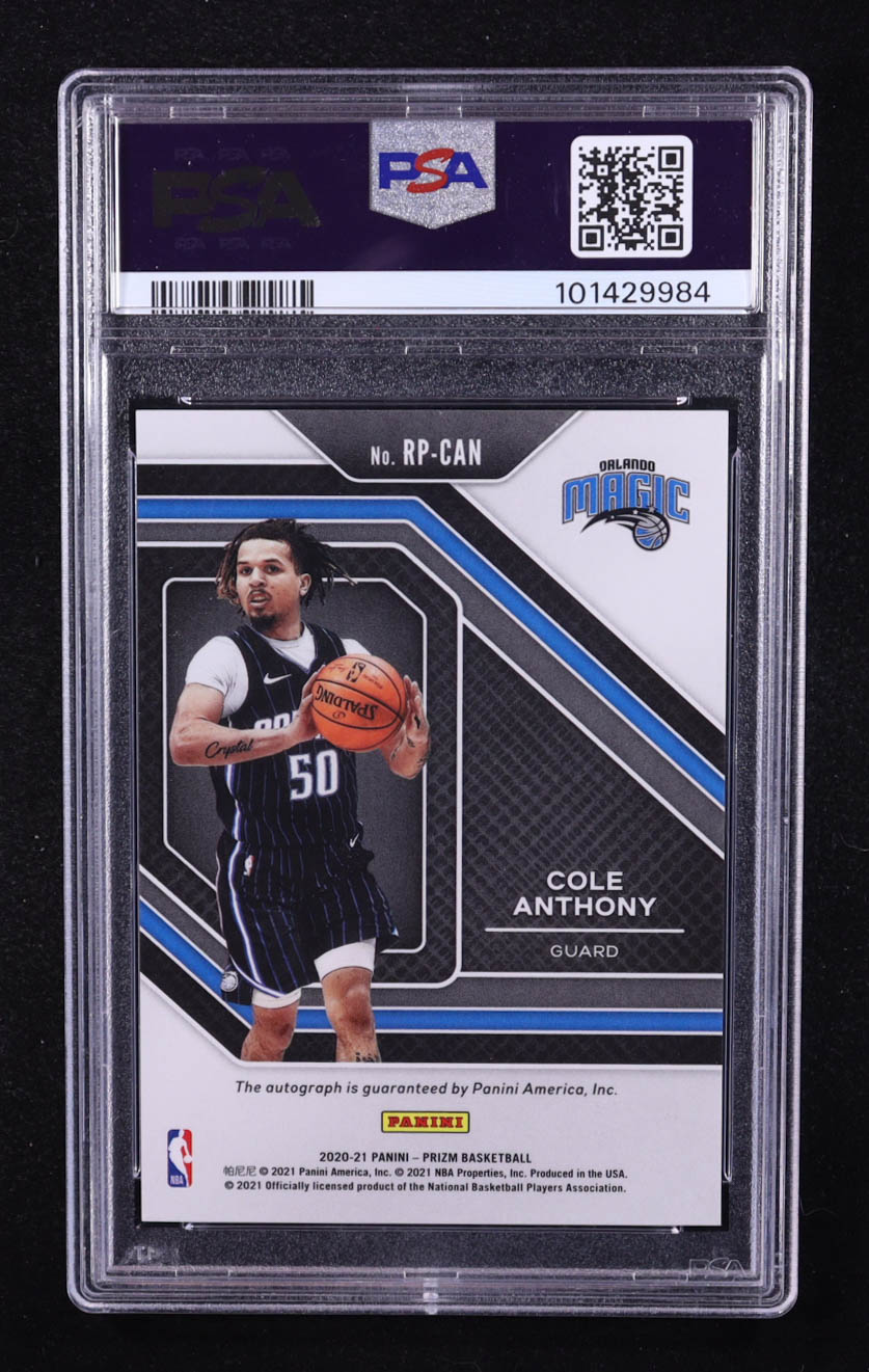 Cole Anthony 2020-21 Panini Prizm Rookie Penmanship #15 RC (PSA 9) at PristineAuction.com Cole Anthony 2020-21 Panini Prizm Rookie Penmanship #15 RC (PSA 9) at PristineAuction.com
