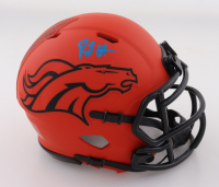 RJ Harvey Signed Broncos Rave Alternate Speed Mini Helmet (JSA) at PristineAuction.com