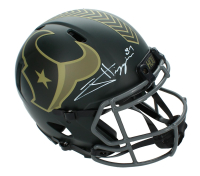 Jayden Higgins Signed Texans Full-Size Authentic On-Field Salute to Service Alternate Speed Helmet (Beckett) at PristineAuction.com