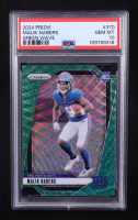 Malik Nabers 2024 Panini Prizm Prizms Green Wave #370 RC (PSA 10) at PristineAuction.com