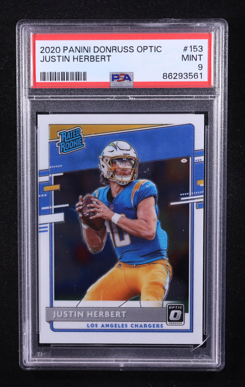 Justin Herbert 2020 Donruss Optic #153 RR RC (PSA 9) at PristineAuction.com Justin Herbert 2020 Donruss Optic #153 RR RC (PSA 9) at PristineAuction.com