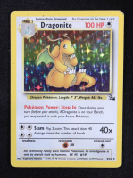 Dragonite 1999 Pokemon Fossil Unlimited #4 Holo at PristineAuction.com