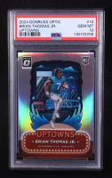 Brian Thomas Jr. 2024 Donruss Optic Uptowns #12 RC (PSA 10) at PristineAuction.com