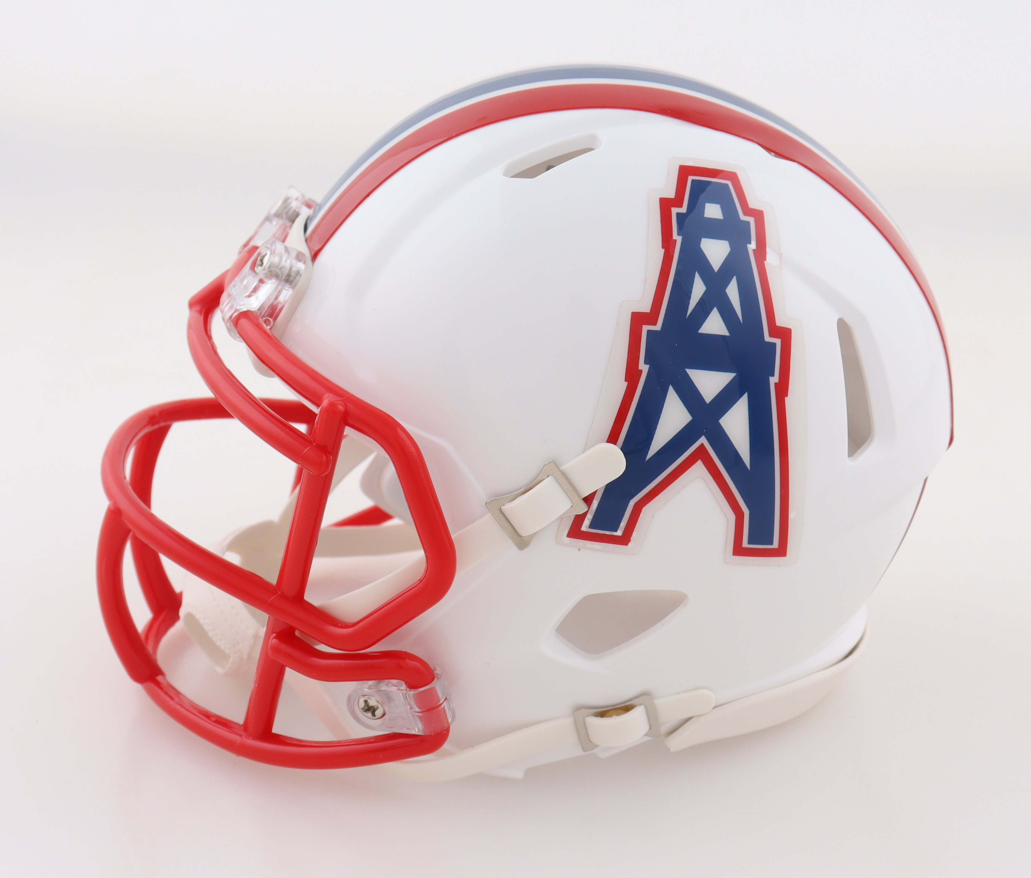 Warren Moon Signed Oilers Throwback Mini Helmet Inscribed "HOF 06" (Beckett) at PristineAuction.com Warren Moon Signed Oilers Throwback Mini Helmet Inscribed "HOF 06" (Beckett) at PristineAuction.com