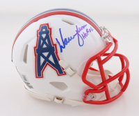 Warren Moon Signed Oilers Throwback Mini Helmet Inscribed "HOF 06" (Beckett) at PristineAuction.com