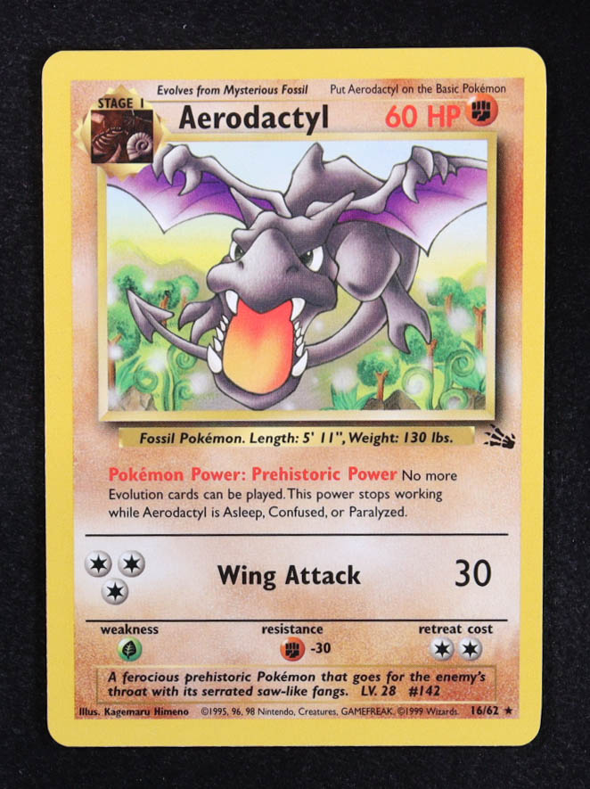 Aerodactyl 1999 Pokemon Fossil #1 at PristineAuction.com Aerodactyl 1999 Pokemon Fossil #1 at PristineAuction.com