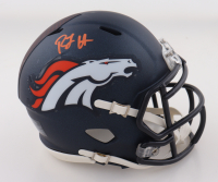 RJ Harvey Signed Broncos Speed Mini Helmet (JSA) at PristineAuction.com