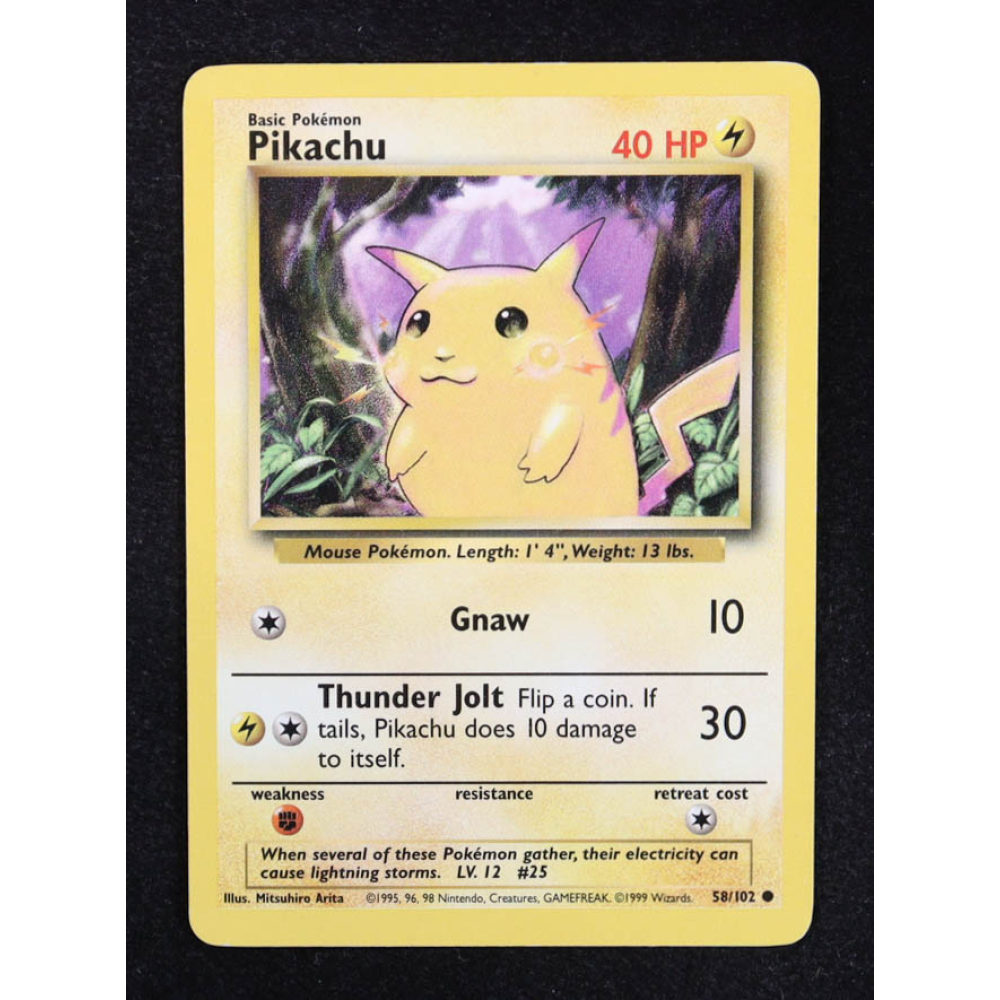Pikachu 1999 Pokemon Base Unlimited #58 at PristineAuction.com