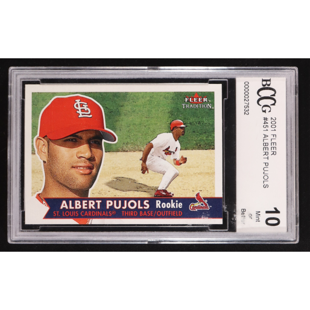 Albert Pujols 2001 Fleer Tradition #451 RC (BCCG 10) at PristineAuction.com