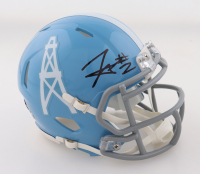 Tyjae Spears Signed Oilers Throwback Speed Mini Helmet (Beckett) at PristineAuction.com