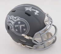 Tyjae Spears Signed Titans Slate Alternate Speed Mini Helmet (Beckett) at PristineAuction.com