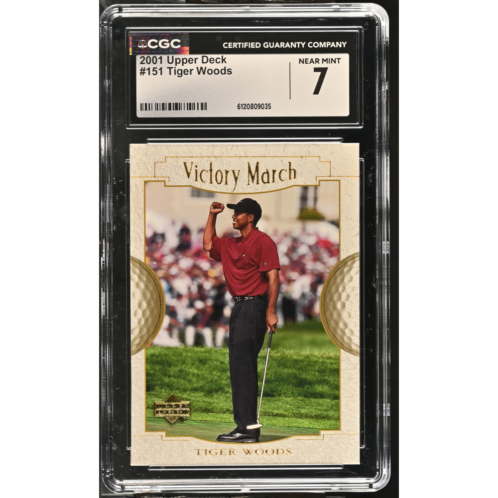 Tiger Woods 2001 Upper Deck #151 (CGC 7) at PristineAuction.com