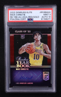 Max Christie 2022-23 Elite Rookie Yearbook Autographs Asia Red and Gold #8 #05/10 RC (PSA 9 | Autograph Graded 10) at PristineAuction.com