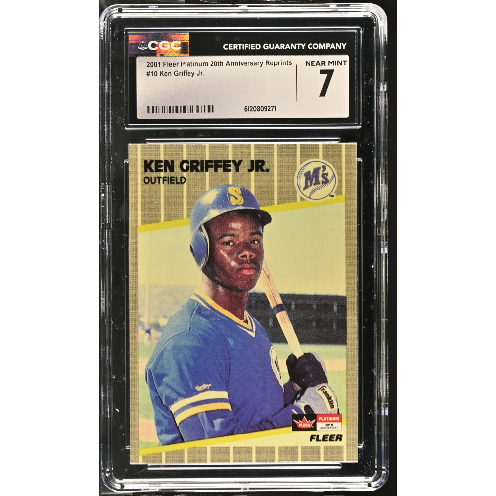 Ken Griffey Jr. 2001 Fleer Platinum 20th Anniversary Reprints #10 (CGC 7) at PristineAuction.com