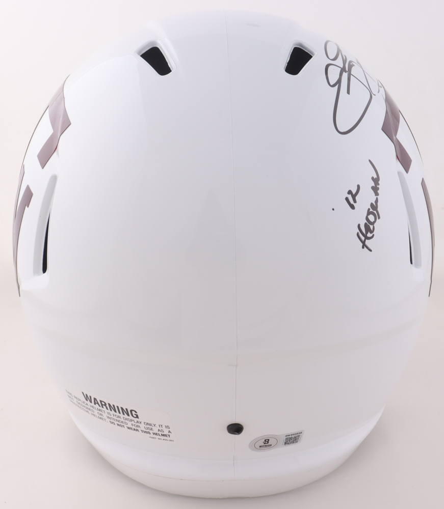 Johnny Manziel Signed Texas A&M Aggies Full-Size Speed Helmet Inscribed "12 Heisman" & "$ Money Manziel $" (Beckett) at PristineAuction.com Johnny Manziel Signed Texas A&M Aggies Full-Size Speed Helmet Inscribed "12 Heisman" & "$ Money Manziel $" (Beckett) at PristineAuction.com