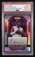 Elly De La Cruz 2023 Panini Prizm Signature Silver Prizm #SIGEC (PSA 8 | Auto 10) at PristineAuction.com