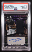 Bijan Robinson 2023 Obsidian Jersey Autograph #240 RC #95/199 (PSA 10 | Auto 10) at PristineAuction.com