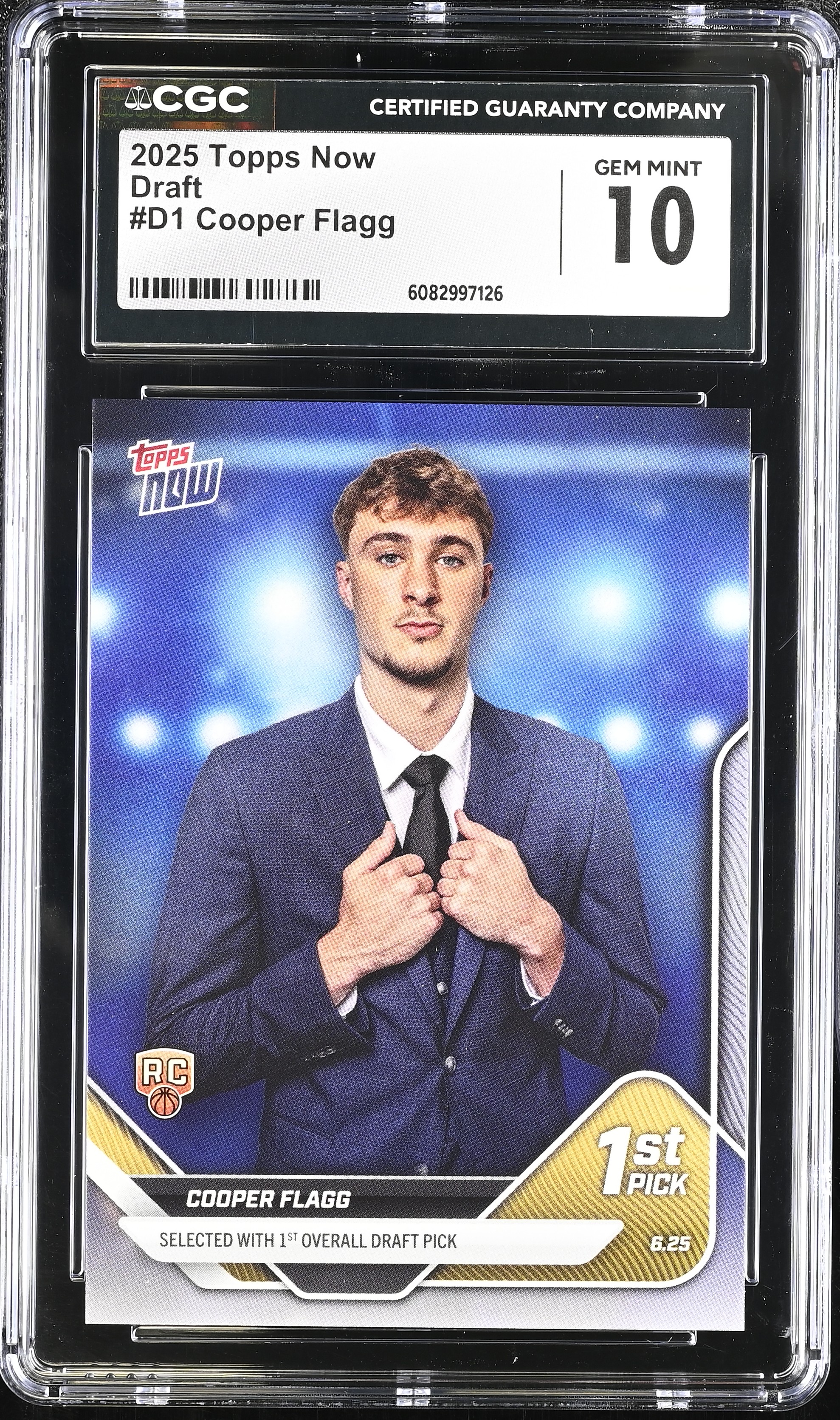 Cooper Flagg 2025 Topps Now Draft #D1 RC (CGC 10) at PristineAuction.com Cooper Flagg 2025 Topps Now Draft #D1 RC (CGC 10) at PristineAuction.com