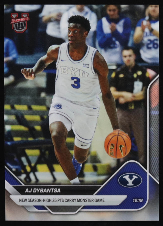 AJ Dybantsa 2025-26 Bowman University Now #35 RC at PristineAuction.com AJ Dybantsa 2025-26 Bowman University Now #35 RC at PristineAuction.com