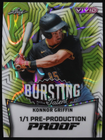 Konnor Griffin 2025 Leaf Vivid Bursting With Talent Lava #1/1 Pre-Production Proof RC at PristineAuction.com