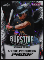 Konnor Griffin 2025 Leaf Vivid Bursting With Talent Wave #1/1 Pre-Production Proof RC at PristineAuction.com