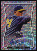 Garrett Crochet 2020 Leaf Metal Draft Portrait Rainbow Autographs Silver Wave #BAPGC1 RC at PristineAuction.com