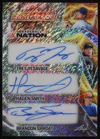 Trey Yesavage / Hagen Smith / Brandon Sproat 2025 Leaf Baseball Nation Emergence 3 Autographs Silver Shimmer #E34 #6/15 RC at PristineAuction.com
