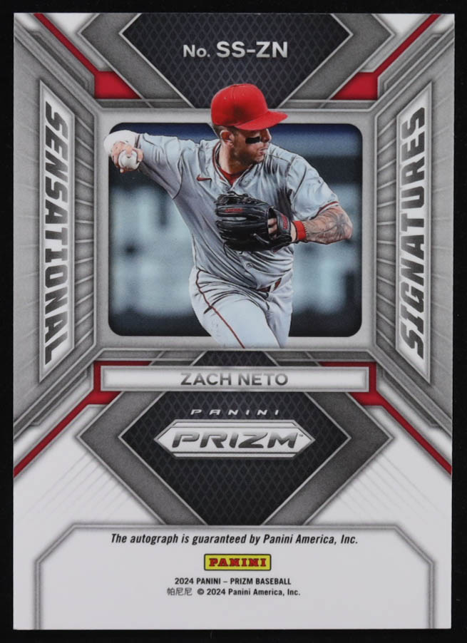 Zach Neto 2024 Panini Prizm Sensational Signatures #30 at PristineAuction.com Zach Neto 2024 Panini Prizm Sensational Signatures #30 at PristineAuction.com