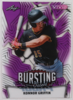 Konnor Griffin 2025 Leaf Vivid Bursting With Talent #1/1 Pre-Production Proof RC at PristineAuction.com