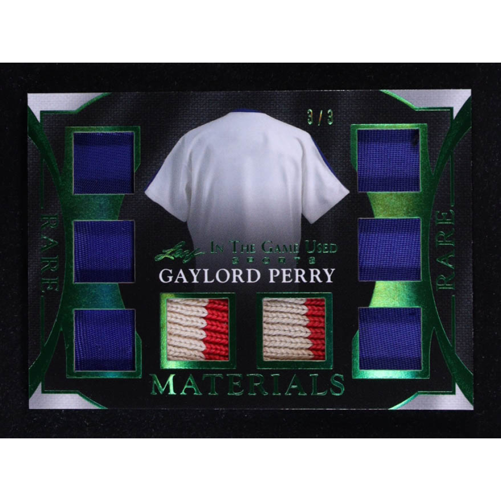 Gaylord Perry 2025 Leaf ITG Used Sports Rare Materials Emerald Octo Swatch #RM6 #3/3 at PristineAuction.com