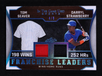 Tom Seaver / Darryl Strawberry 2025 Leaf ITG Used Sports Franchise Leaders Dual Relic Turquoise #FL14 #4/8 at PristineAuction.com