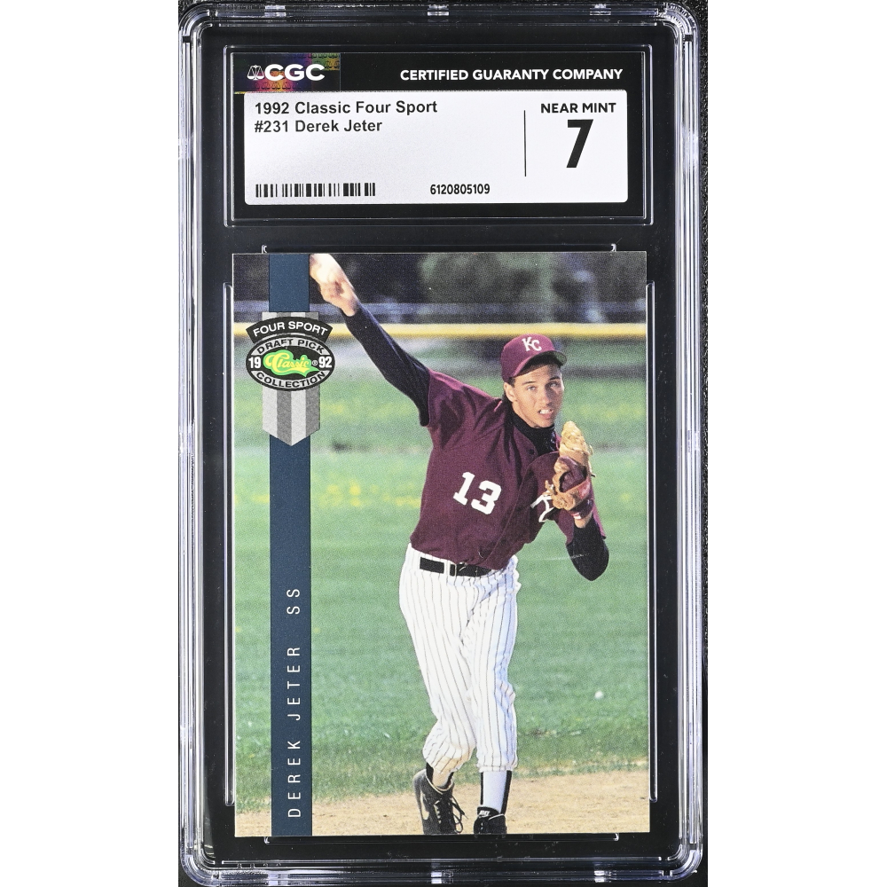 Derek Jeter 1992 Classic Four Sport #231 (CGC 7) at PristineAuction.com