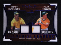 Rickey Henderson / Mark McGwire 2025 Leaf ITG Used Sports Franchise Leaders Dual Relic Blue #FL8 #1/35 at PristineAuction.com