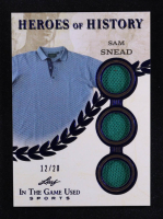 Sam Snead 2025 Leaf ITG Used Sports Heroes Of History Triple Relic Blue #HH76 #12/20 at PristineAuction.com