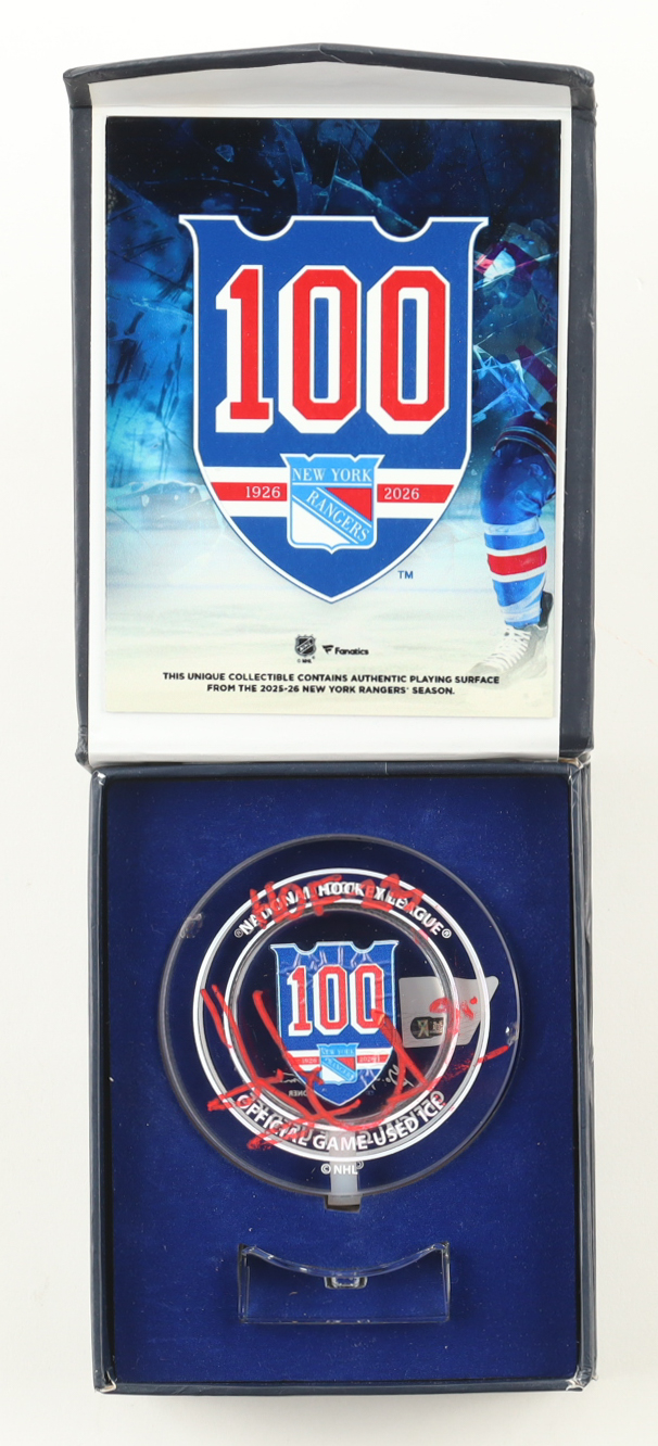 Henrik Lundqvist Signed Rangers 100th Anniversary Crystal Puck (Fanatics) at PristineAuction.com Henrik Lundqvist Signed Rangers 100th Anniversary Crystal Puck (Fanatics) at PristineAuction.com