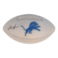 Aidan Hutchinson Signed Lions Logo Football (Fanatics) at PristineAuction.com