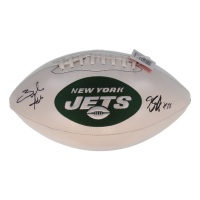 Breece Hall & Braelon Allen Signed Jets Logo Football (Fanatics) at PristineAuction.com