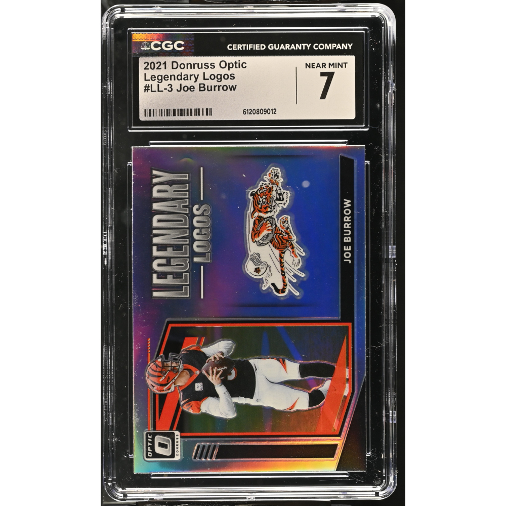 Joe Burrow 2021 Donruss Optic Legendary Logos #LL-3 (CGC 7) at PristineAuction.com