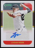 Logan Webb 2021 Donruss Retro '87 Signatures #52 at PristineAuction.com
