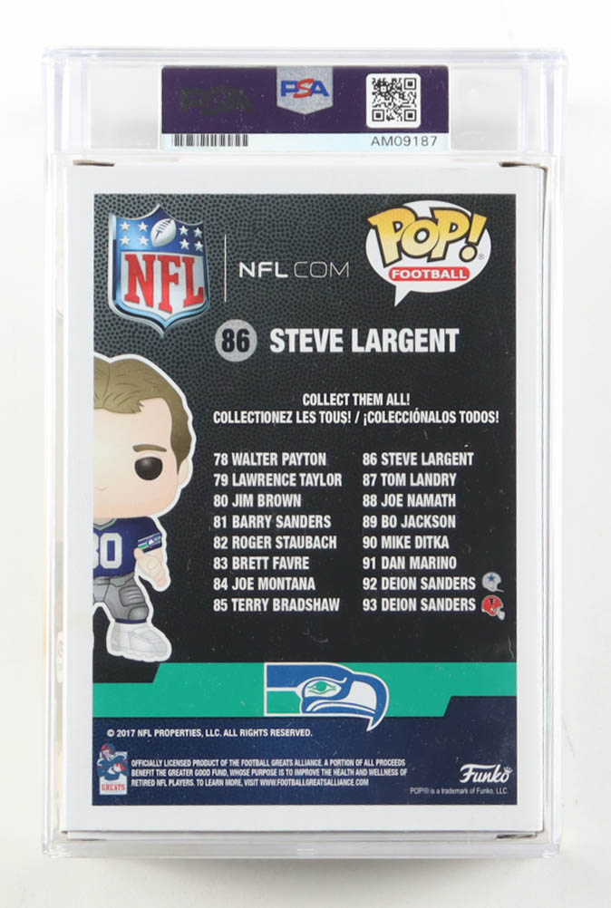 Steve Largent Signed Seahawks #86 Funko Pop! Vinyl Figure (PSA Auto GEM MT 10) at PristineAuction.com Steve Largent Signed Seahawks #86 Funko Pop! Vinyl Figure (PSA Auto GEM MT 10) at PristineAuction.com