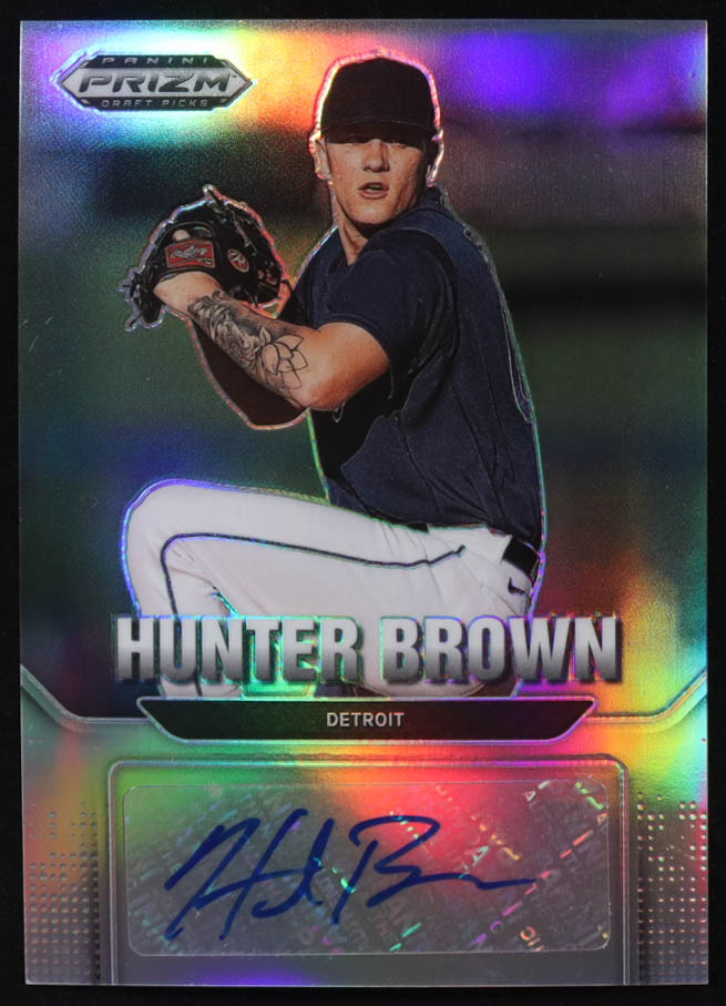 Hunter Brown 2022 Panini Prizm Draft Picks Autographs #37 RC at PristineAuction.com Hunter Brown 2022 Panini Prizm Draft Picks Autographs #37 RC at PristineAuction.com