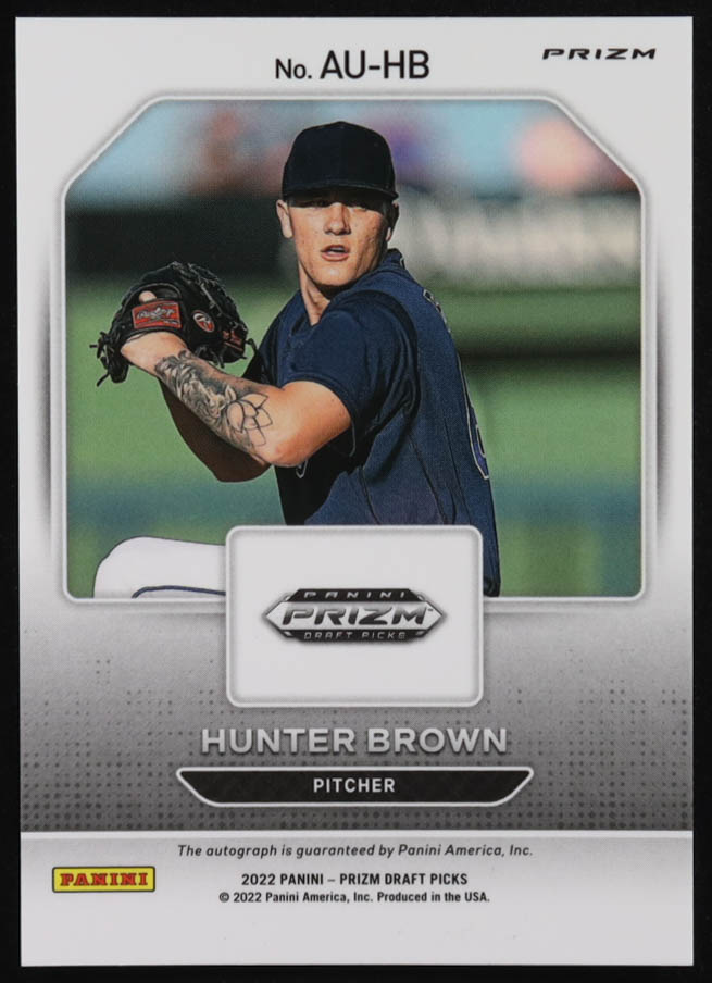 Hunter Brown 2022 Panini Prizm Draft Picks Autographs #37 RC at PristineAuction.com Hunter Brown 2022 Panini Prizm Draft Picks Autographs #37 RC at PristineAuction.com