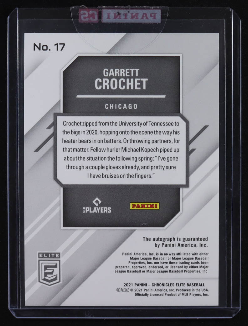 Garrett Crochet 2021 Elite Autographs #17 RC at PristineAuction.com Garrett Crochet 2021 Elite Autographs #17 RC at PristineAuction.com