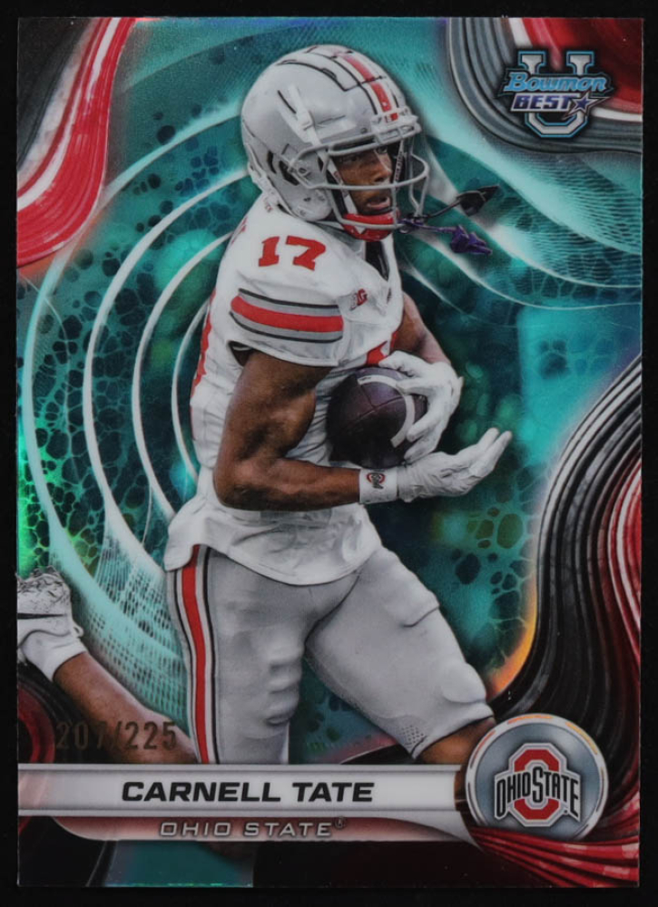 Carnell Tate 2024 Bowman's Best University Aqua Refractors #47 #207/225