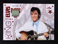 Elvis Presley 2024 Leaf Elvis Presley Icons Collection Fit for a King Memorabilia Red Sparkle Holofoil #FK4 #36/99 at PristineAuction.com